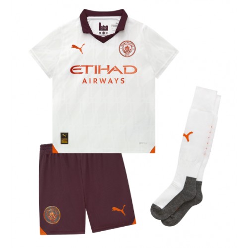 Maillot de foot Manchester City Matheus Nunes #27 Extérieur enfant 2023-24 Manches Courte (+ pantalon court)
